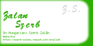 zalan szerb business card