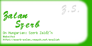 zalan szerb business card